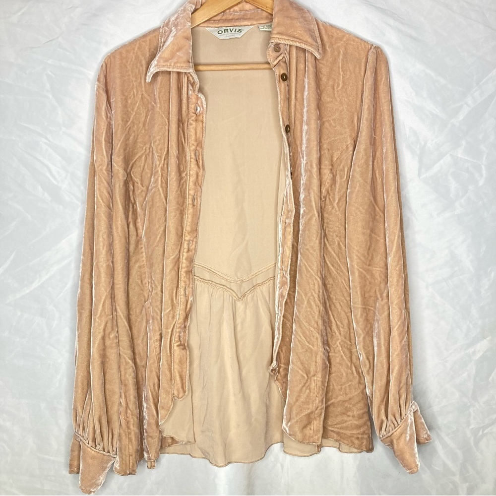 Orvis velvet button front shirt